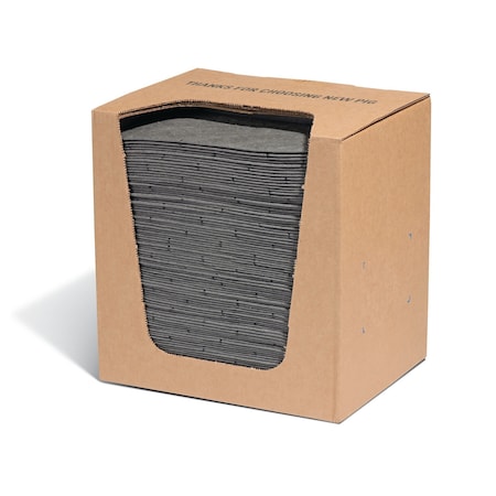 Pig Packaging Absorbent Sheet, Heavyweight, 12in W x 10in L, 100 sheets per box, 100PK PKG011